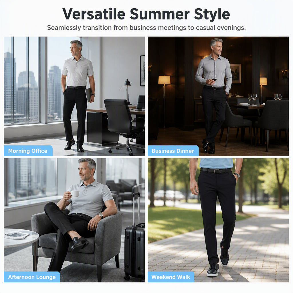 Men's Ice Silk Casual Trousers