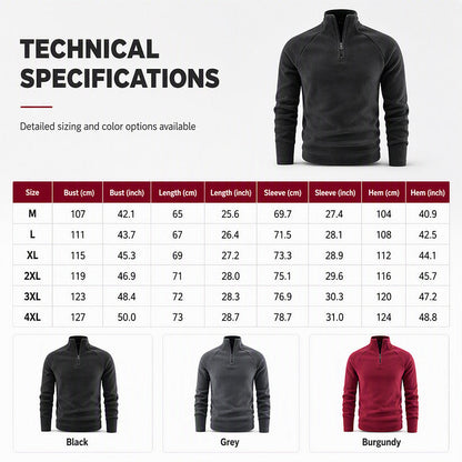 ⌛Limited-Time Offer-Men's Polar Fleece Stand Collar Warm Sweatshirt