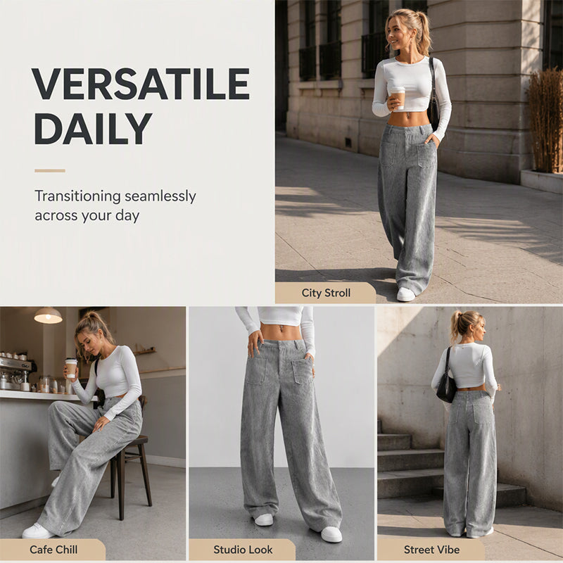 ⌛Limited-Time Offer-Women’s Casual Relaxed Fit Wide-Leg Pants