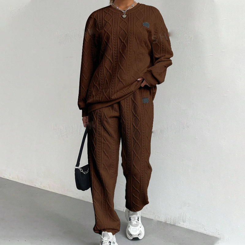🌸Hot Sale 50% OFF💖Casual Long Sleeve Knit Pullover & Pants 2-Piece Set
