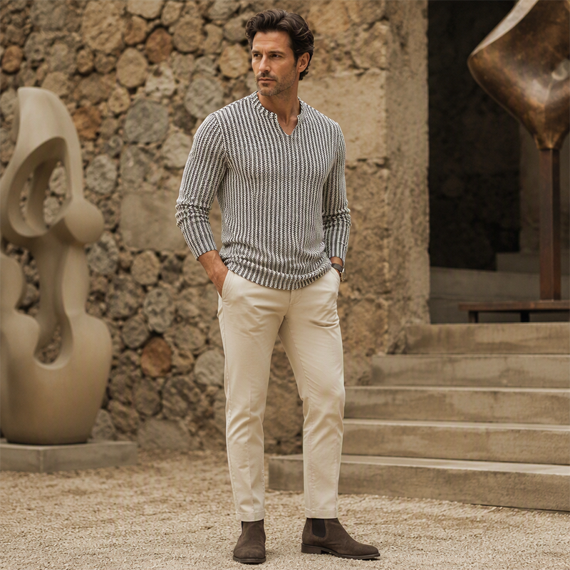 ⌛Limited-Time Offer🛍️Modern Textured Knit Pullover
