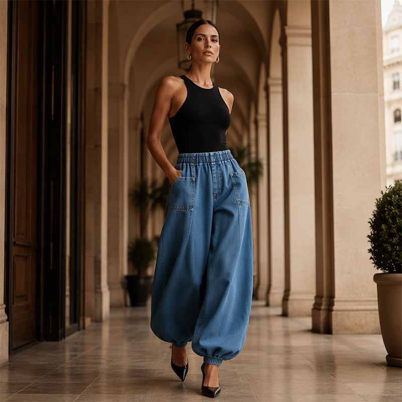 Women's Loose Harem Denim Pants