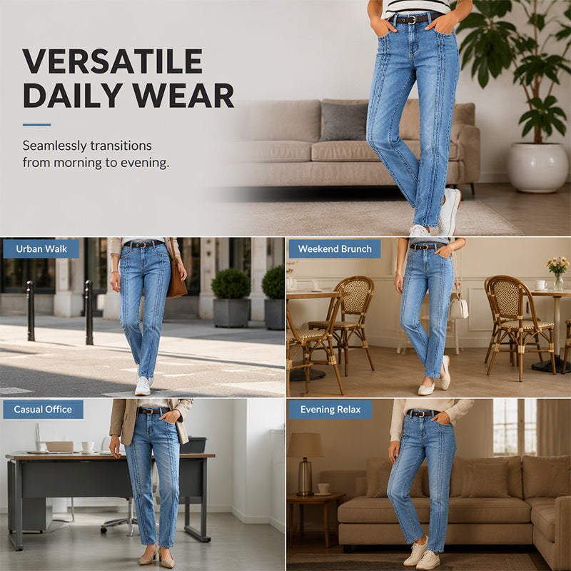Women's Casual Stretchy Straight Leg Jeans