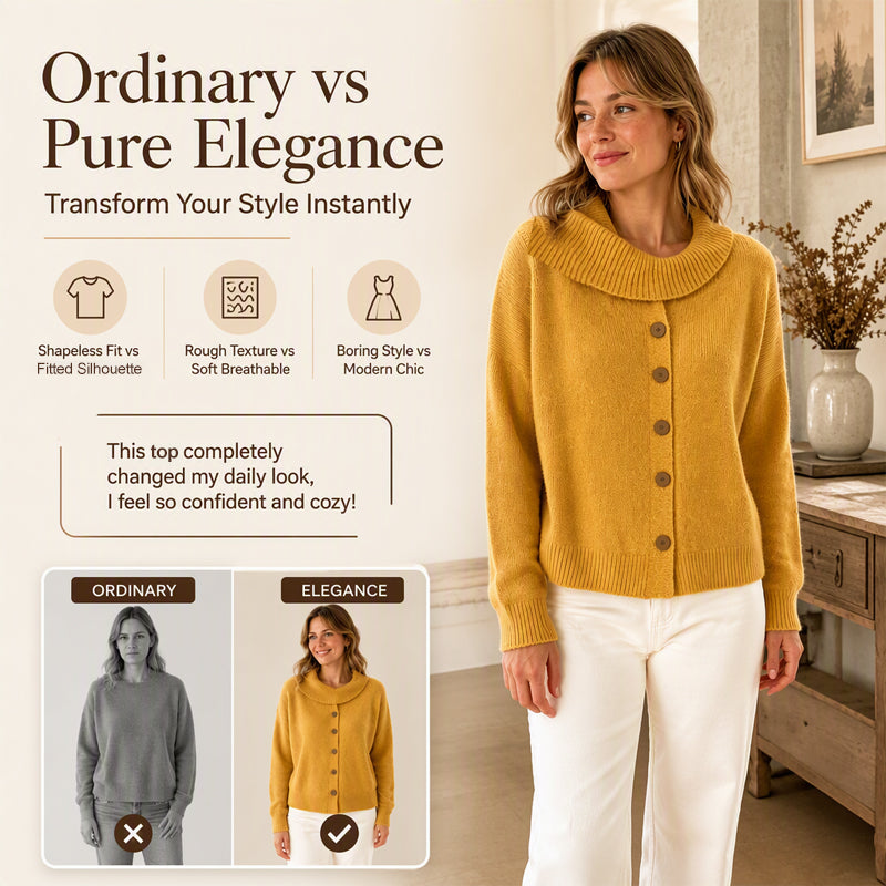 Women's Irregular Collar Knit Cardigan