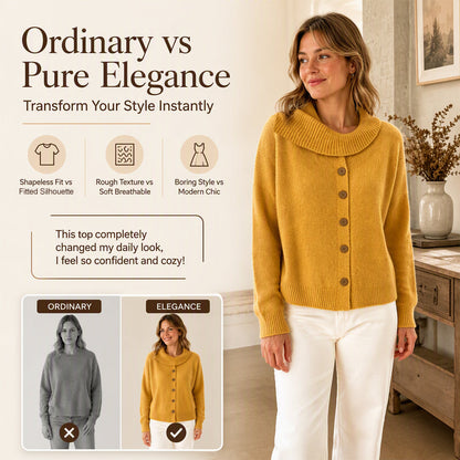 Women's Irregular Collar Knit Cardigan