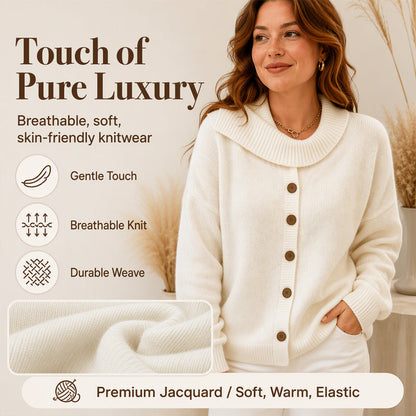 Women's Irregular Collar Knit Cardigan