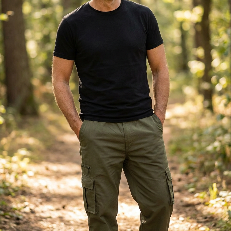 Men's Multi-Pocket Relaxed Fit Cargo Pants