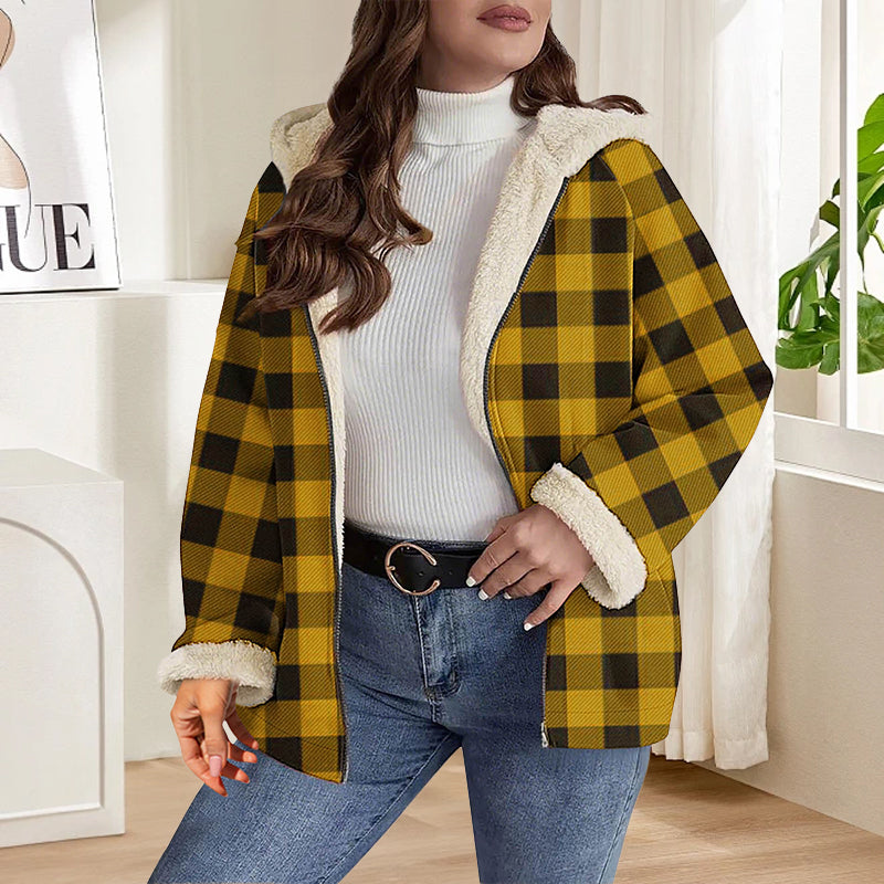 Women’s Thickened Zip Up Hooded Jacket