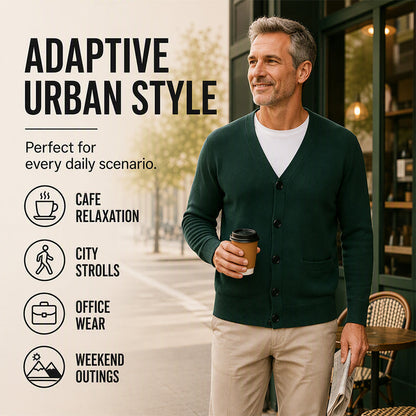 Bestseller🏆🧶 Men's V-Neck Knit Cardigan – Timeless Silhouette & All-Day Comfort for Every Occasion