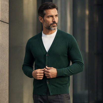 Bestseller🏆🧶 Men's V-Neck Knit Cardigan – Timeless Silhouette & All-Day Comfort for Every Occasion