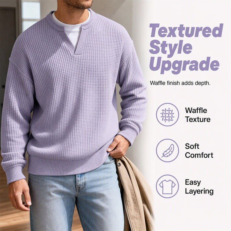 ⌛Limited-Time Offer🛍️Layered Comfort Waffle Tee