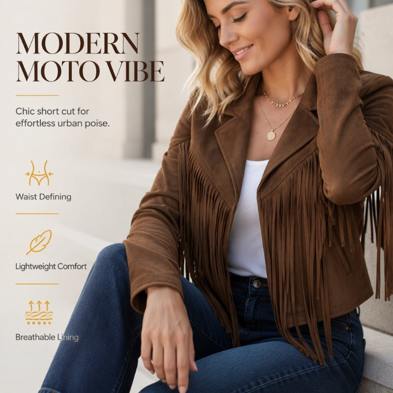 🌸Hot Sale 50% OFF💖Women’s Casual Long Sleeve Fringe Jacket