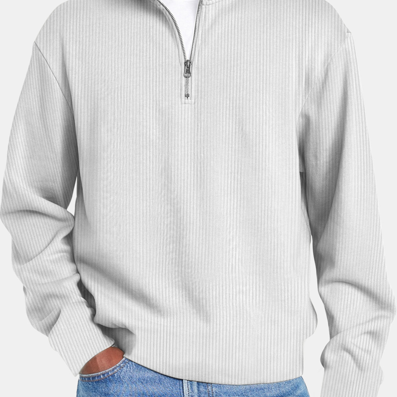 Bestseller🏆👕 Men's Ribbed Quarter-Zip Sweatshirt – Timeless Silhouette & All-Day Comfort for Every Occasion