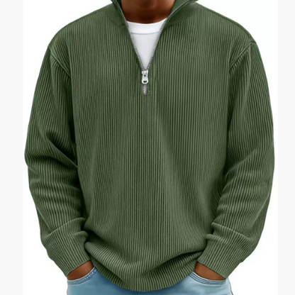 Bestseller🏆👕 Men's Ribbed Quarter-Zip Sweatshirt – Timeless Silhouette & All-Day Comfort for Every Occasion