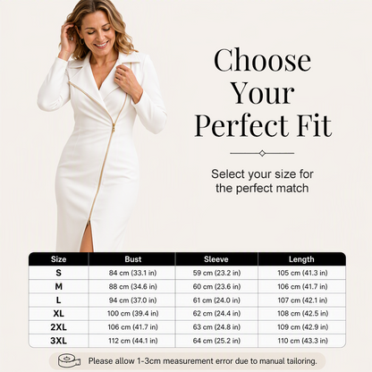 Women's Asymmetric Zipper Front Slit Dress