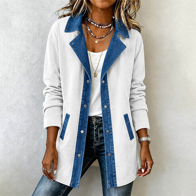 ✨ Easy Everyday Style | Women's Denim Patchwork Casual Jacket