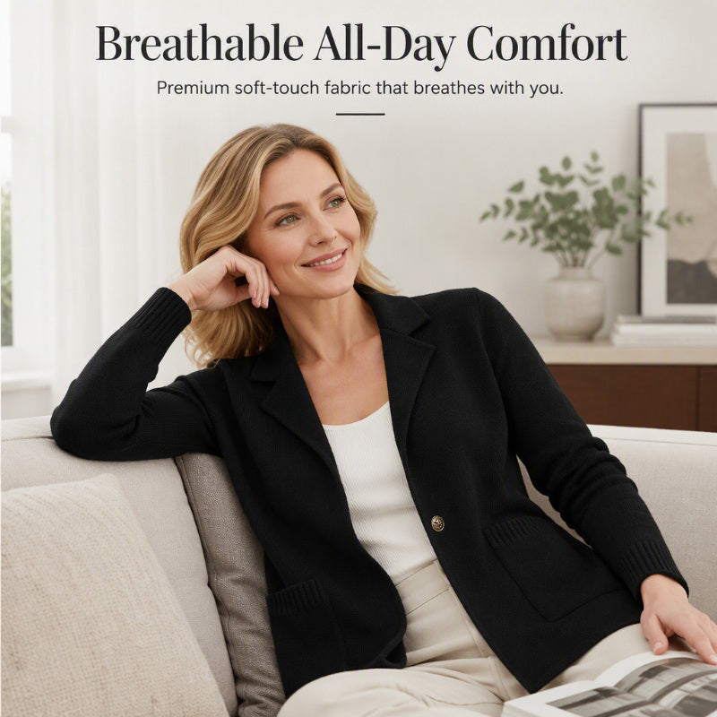 Bestseller🏆🧥 Knit Lapel Cardigan – Timeless Silhouette & Effortless Elegance for Every Look