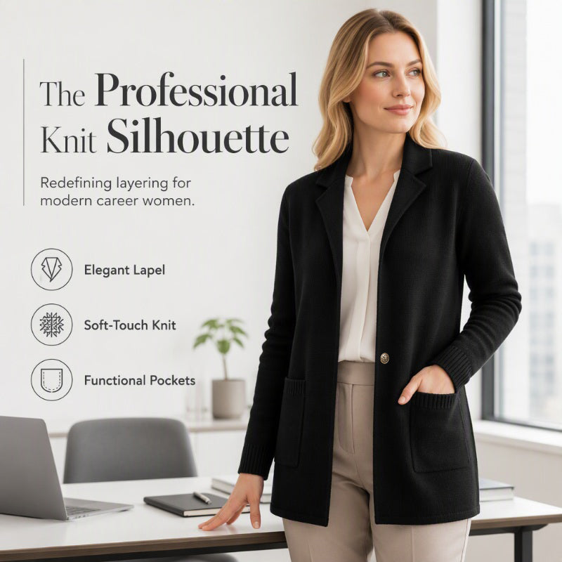 Bestseller🏆🧥 Knit Lapel Cardigan – Timeless Silhouette & Effortless Elegance for Every Look