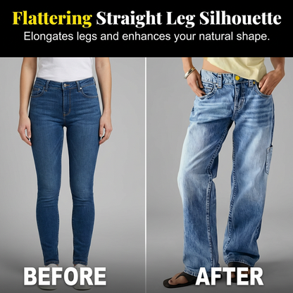 Women’s Casual Loose Fit Straight Leg Jeans