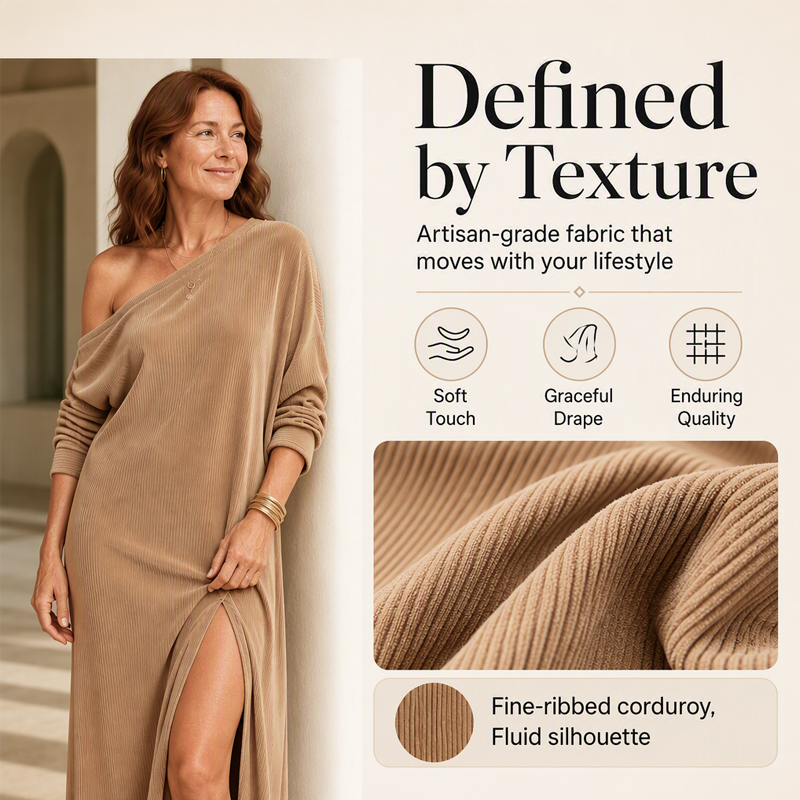 Women's Off Shoulder Side Slit Dress