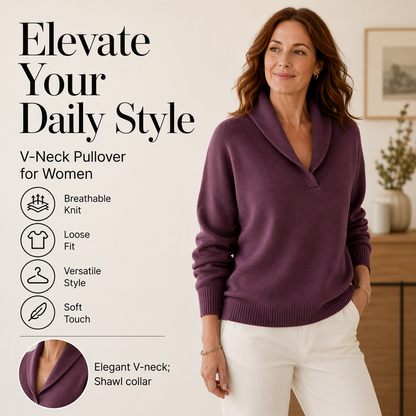 Women's Shawl Collar Pullover Sweater
