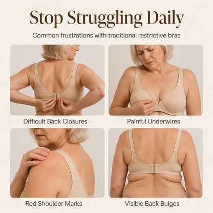 Front Closure Wire-Free Bra for Women