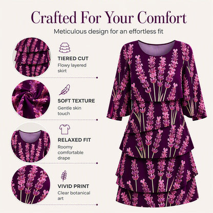 Bestseller🏆👗 Floral Print Ruffle Dress – Timeless Silhouette & All-Day Comfort for Every Occasion