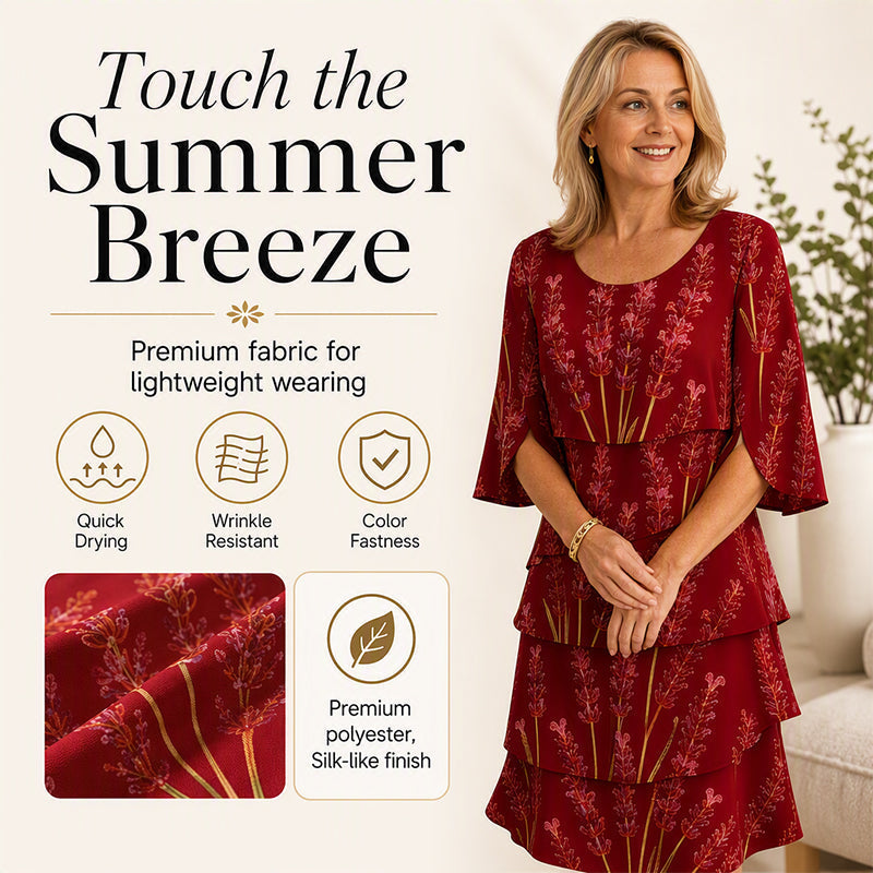 Bestseller🏆👗 Floral Print Ruffle Dress – Timeless Silhouette & All-Day Comfort for Every Occasion