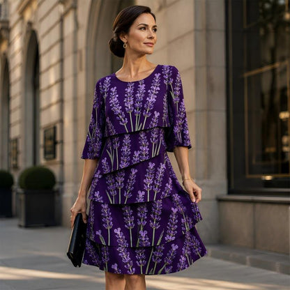 Bestseller🏆👗 Floral Print Ruffle Dress – Timeless Silhouette & All-Day Comfort for Every Occasion