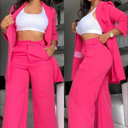 Bestseller🏆👔💕 Blazer & Wide-Leg Pants Set – Timeless Silhouette & All-Day Comfort for Every Look