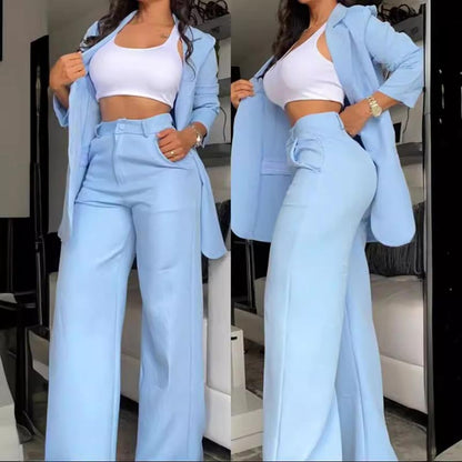 Bestseller🏆👔💕 Blazer & Wide-Leg Pants Set – Timeless Silhouette & All-Day Comfort for Every Look