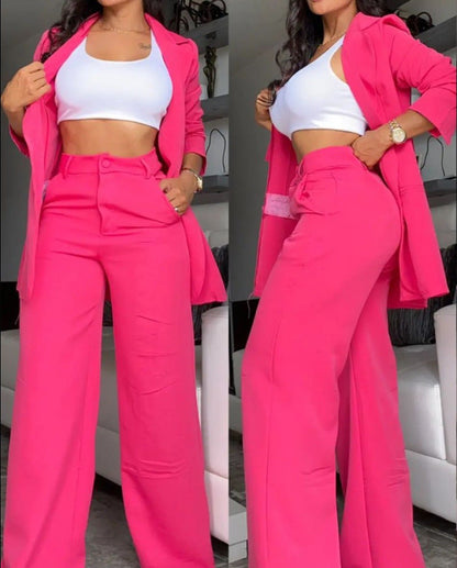 Bestseller🏆👔💕 Blazer & Wide-Leg Pants Set – Timeless Silhouette & All-Day Comfort for Every Look