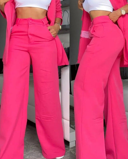 Bestseller🏆👔💕 Blazer & Wide-Leg Pants Set – Timeless Silhouette & All-Day Comfort for Every Look
