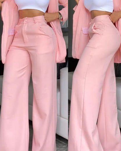 Bestseller🏆👔💕 Blazer & Wide-Leg Pants Set – Timeless Silhouette & All-Day Comfort for Every Look