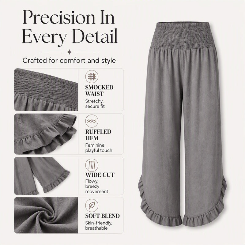 ☀️ Lightweight Comfort | Women's High-Waist Cotton-Linen Relaxed Pants