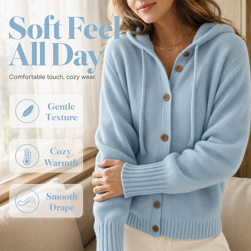 Hot Sale 50% OFF💖Women's Cozy Hooded Knit Cardigan