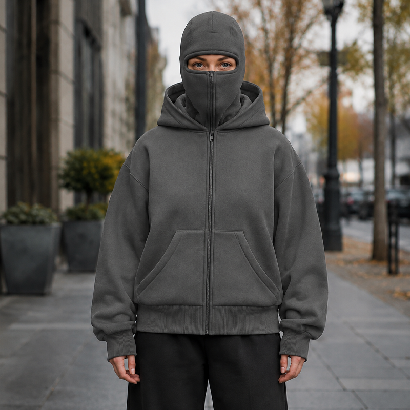 ⌛Limited-Time Offer-Unisex Balaclava Zip-Up Hooded Jacket
