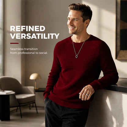✨2026 Collection at 50% OFF🎁JMIERR Men's Crewneck Sweater Soft Casual Sweaters Classic Long Sleeve Pullover Sweaters with Ribbing Edge