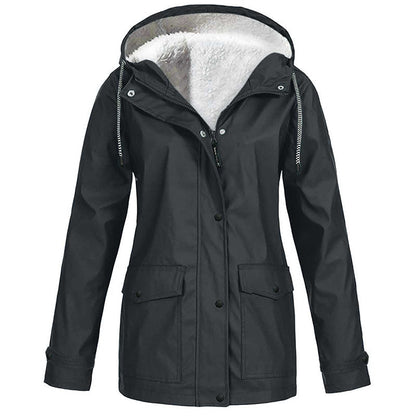 🏆Last Day-50% OFF❤️‍🔥Women's Plush-Lined Windproof Hooded Jacket