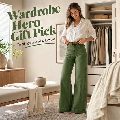 ✨ Flattering Denim Style | Women's Vintage High-Waisted Wide-Leg Jeans