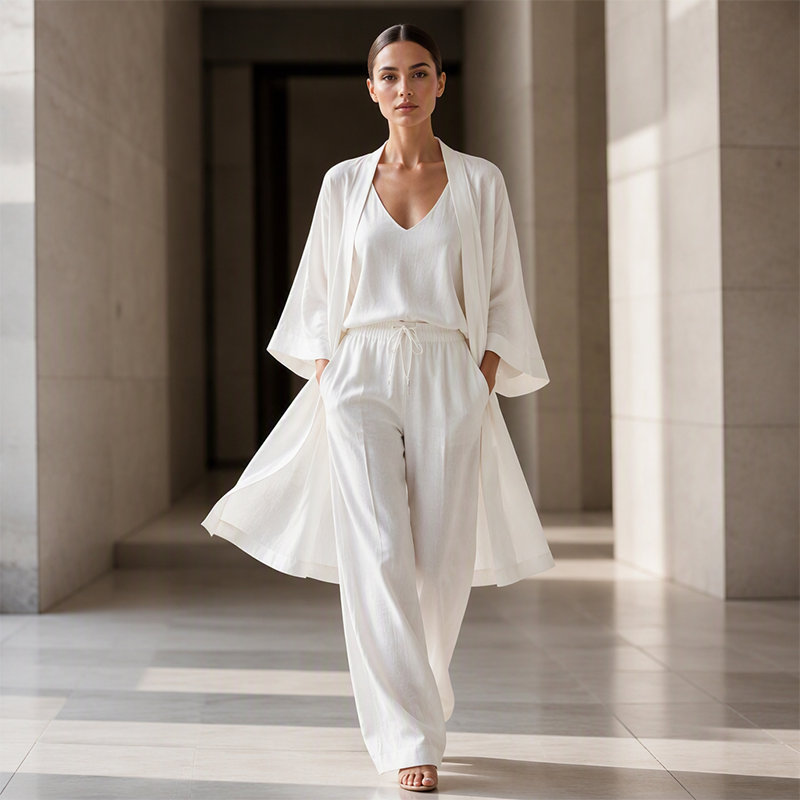 Hot Sale 50% OFF💖Women's Cardigan Tank Top & Pants 3-Piece Set