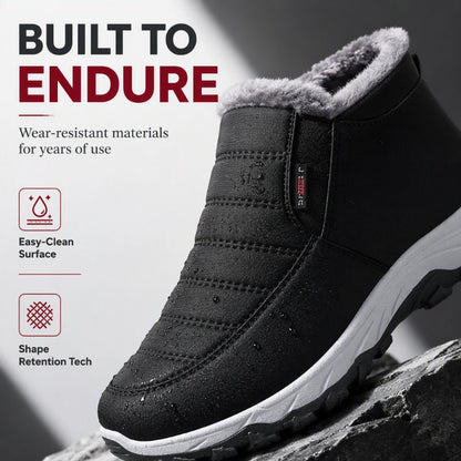 ❄️ Cold-Weather Comfort | Men's Warm Plush-Lined Slip-On Snow Boots