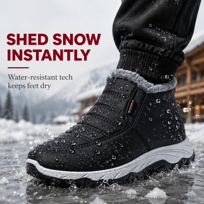 ❄️ Cold-Weather Comfort | Men's Warm Plush-Lined Slip-On Snow Boots