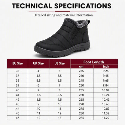 ❄️ Cold-Weather Comfort | Men's Warm Plush-Lined Slip-On Snow Boots
