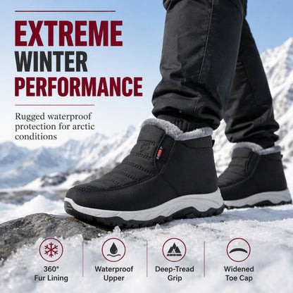 ❄️ Cold-Weather Comfort | Men's Warm Plush-Lined Slip-On Snow Boots