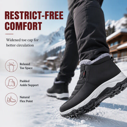 ❄️ Cold-Weather Comfort | Men's Warm Plush-Lined Slip-On Snow Boots