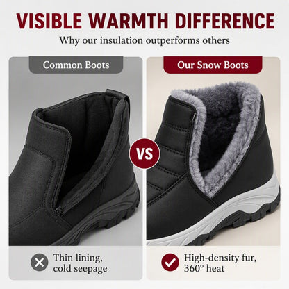 ❄️ Cold-Weather Comfort | Men's Warm Plush-Lined Slip-On Snow Boots