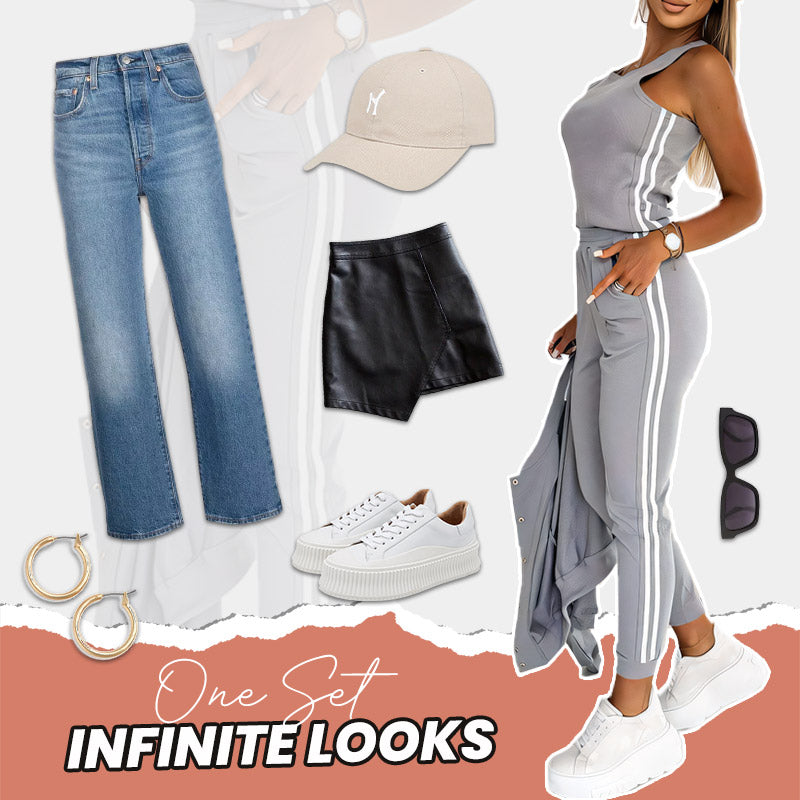 ✨ Effortless Versatility | Women's Jacket, Tank Top & Pants 3-Piece Set