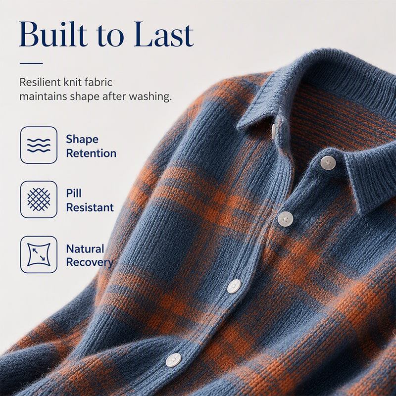 Women's Casual Plaid Button-Down Cardigan