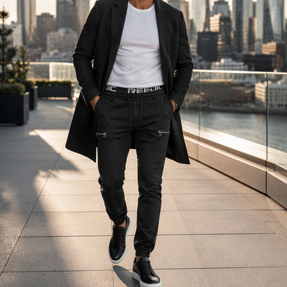 👖✨Bestseller - Slim-Fit Denim Joggers with Stretch Waist – Easy Pull-On Style & Clean Tapered Look for Everyday Wear